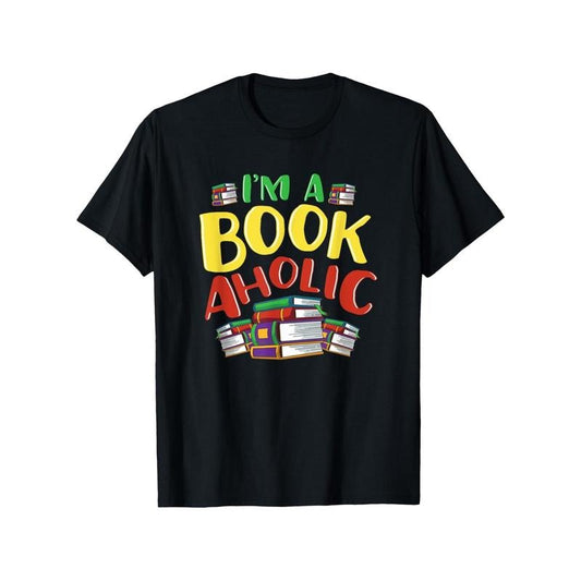 I'm A Bookaholic Shirt, Books Shirts, Love Reading T-Shirt, 100% Cotton, Thanksgiving Christmas New Year Gift for Men Women Family Friends Made in USA