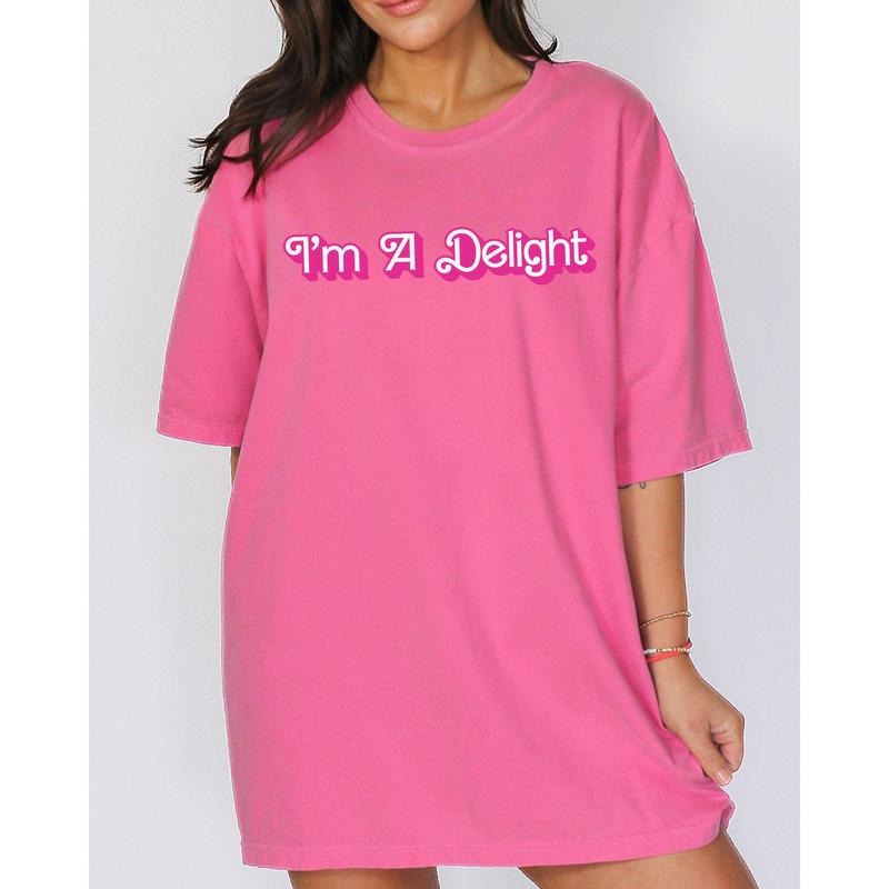I'm A Delight, Doll, Movie, Funny, Sassy, Humorous, Pink, Tshirt, Women's Comfort Color Tee, Tshirt