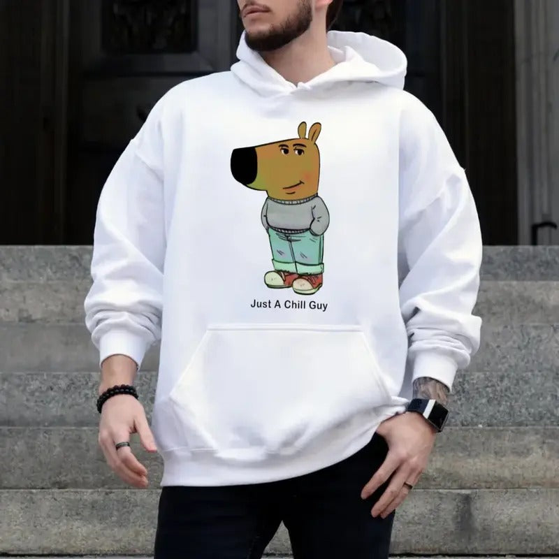I'm Just A Chill Guy Hoodie Sweatshirt Shirt, Meme Shirt, Viral Dog Tshirt, Chill Guy Meme Gift, Unisex Sweater Pullover Tee