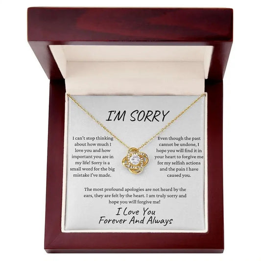 I'm Sorry Necklace, Sorry Gift For Wife From Husband, Sorry Gift For Her, I'm Sorry Gift, Apology Gift, Sorry Poem, Break Up Gift, Love Necklace With Message Card, Gift For Her, Necklace With Gift Box, Valentine Gifts, Gifts For Valentines Day