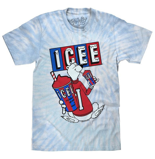 ICEE Polar Bear Tie Dye T-Shirt - Blue and Purple Tie Dye
