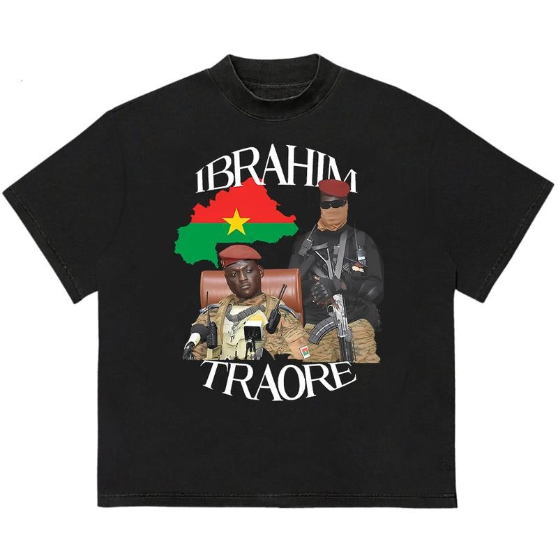 Ibrahim Traore T-Shirt Vintage 90s Graphic Tee Trendy, Viral, and On-Point