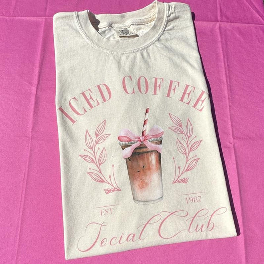 Iced Coffee Social Club Comfort Colors T-Shirt