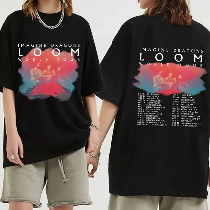 Imagine Dragons Loom Tour 2024 Shirt, Imagine Dragons Band Fan Shirt, Loom New Album Shirt Imagine Dragons 2024 Concert Shirt, Unisex T-Shirt, Gifts For Her, Short Sleeve Tee Shirt, Gifts For Birthday Mothers Day