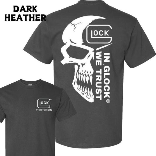 In Glock We Trust 2 Sided T-shirt - Gift For Gun Lover Military Style Nature Hunting Enthusiast Outfit Gift For Men And Women Dad Cotton