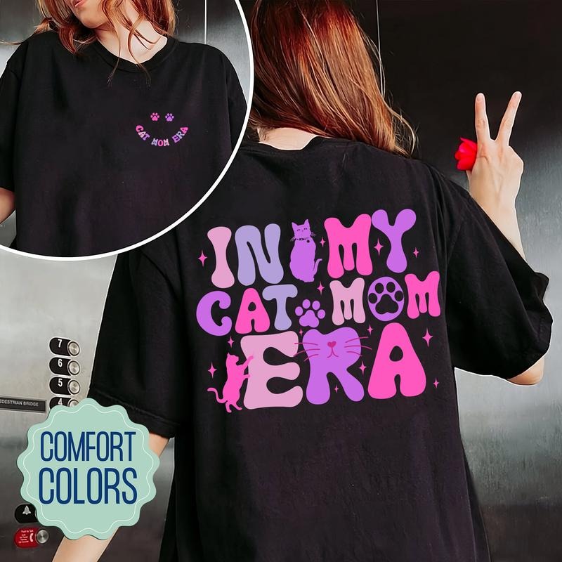 In My Cat Mom Era Shirt Cat Mama Shirt Custom Cat Name Shirt Cat Mom Shirt Cat Lover Gift Cat Mom Gift Crazy Cat Lady
