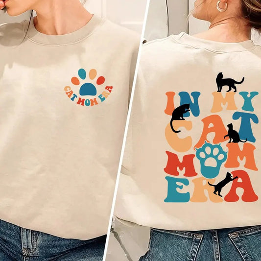 In My Cat Mom Era Sweatshirt Cat Mom Shirt Cat Mom Life Shirt Cat Mom Vibes Shirt Cat Lover Shirt Fur Mama Shirt