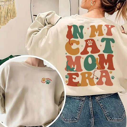 In My Cat Mom Era Sweatshirt, Cat Mama Sweatshirt, Custom Cat Name Shirt, Cat Mom Shirt Gifts, Cat Lover Gift, Cat Mom Gift, Crazy Cat Lady