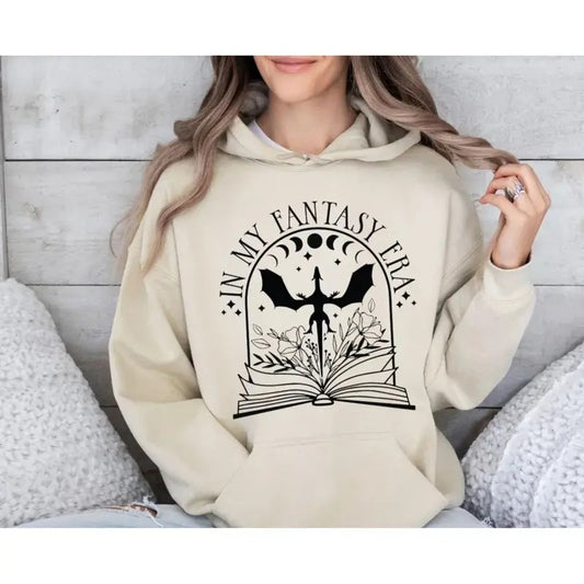In My Fantasy Era Shirt, Fourth Wings Inspired Tshirt, Fantasy Reader, Bookish Gifts, Dragon Hoodie, Book Lover Sweatshirt, Unisex Sweater Pullover Tee