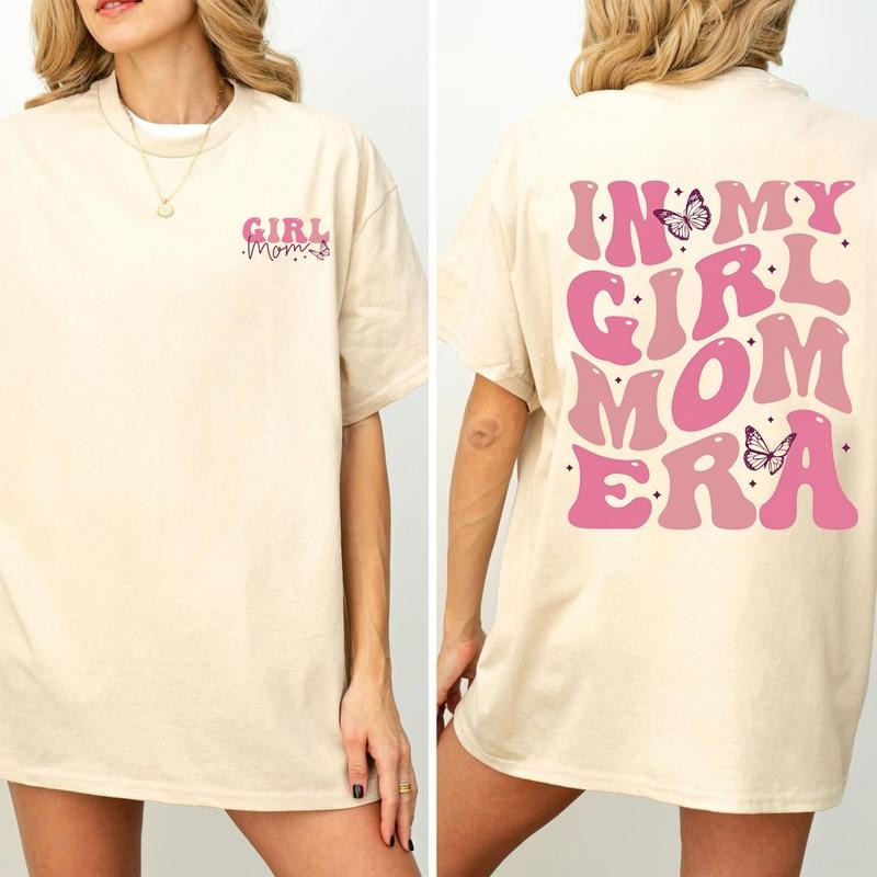 In My Girl Mom Era Shirt Girl Mom T-shirt Girl Mom Crewneck Girl Mama, Shirt For Women, Women's Graphic Tee