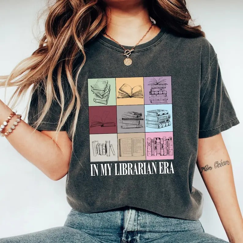 In My Librarian Era T-Shirt, Retro Librarian Shirt, Funny Librarian Shirt, Librarian Gift, Gift for Librarian, Librarian Tee, Gift For Him, her