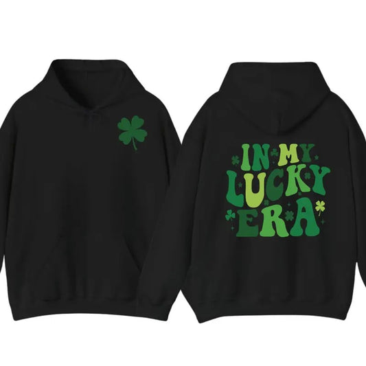 In My Lucky Era Saint Patrick's Day Shirt, Hoodie St Patricks Day Family Sweatshirt, Shamrock Gift For St Patricks Day, Clover Lucky Shirt
