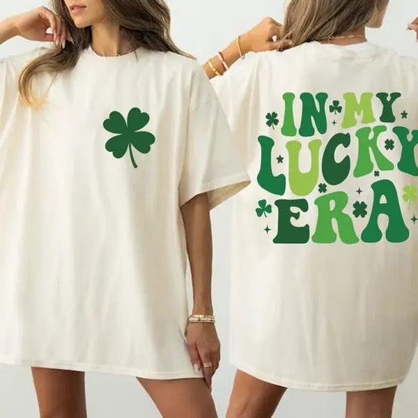 In My Lucky Era Saint Patrick's Day Shirt, St Patricks Day Family Sweatshirt, Shamrock Gift For St Patricks Day, Clover Lucky Shirt