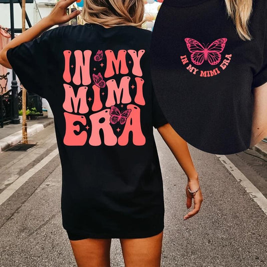 In My Mimi Era T-shirt, Mimi Shirt, Grandma Tee, Gift for Grandma, Nana Gift, Grandma Era, Christmas Gift for Gigi, Retro Concert Cotton Fabric