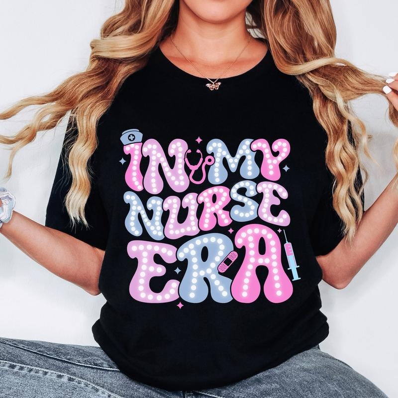 In My Nurse Era T-Shirt, Nurse Life Shirt, Retro Nurse T-Shirt, ICU Shirt