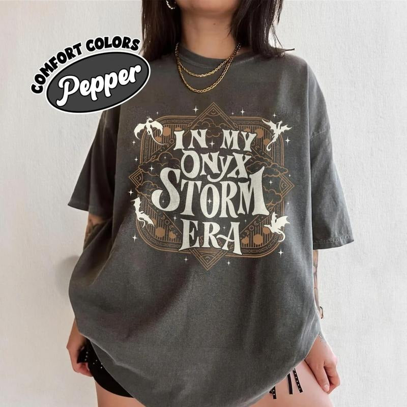 In My Onyx Storm Era T-Shirt, Onyx Storm Sweatshirt, Fourth Wing Shirt, Basgiath War College Tee, Iron Flame Sweater, Dragon Lover Shirt, The Empyrean Series Shirt, Gift For Fantasy Readers