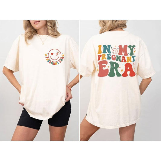 In My Pregnant Era Shirt, Pregnant Mom Shirt, Comfort Shirt for New Mom, Mama To Be Tee, Groovy Shirt, Baby Announcement T-Shirt, Pregnancy T-shirt for Women, Mother's Day Gift, Gift for New Mom, Pregnant Women Tee, Cute New Mom Tee, Women Top