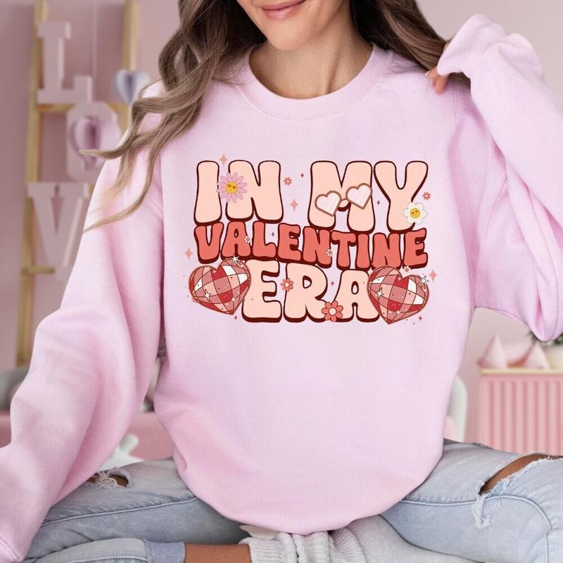 In My Self Love Era Sweatshirt , Groovy Valentine's Day Sweater, In My Lover Era Sweatshirt ,  My Self Love Era Tee, Matching Couple, Valentines Sweatshirt, Gifts For Her, Gifts For Valentines Day Fitted Womenswear Clothing Elegance
