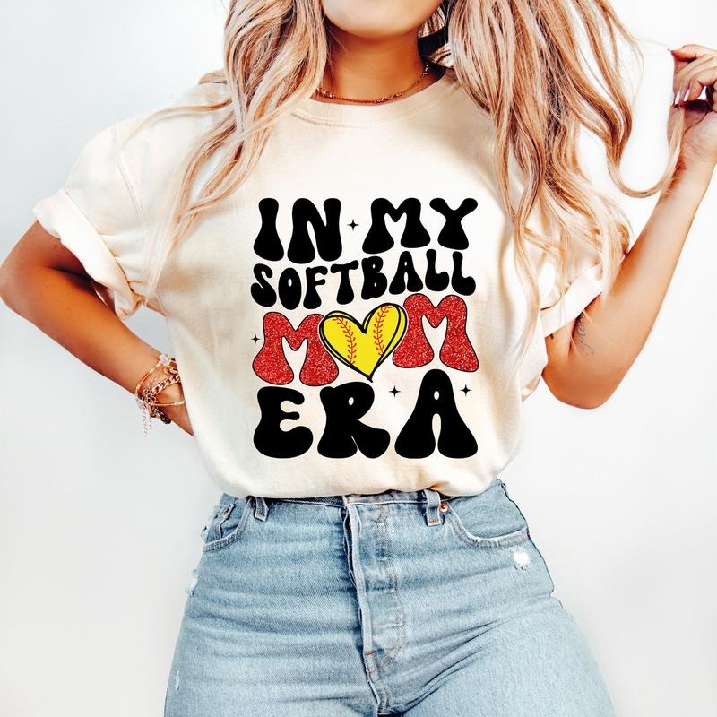 In My Softball Mom Era T-Shirt, Retro Softball T-Shirt, Sports T-Shirt, Softball Mom T-Shirt