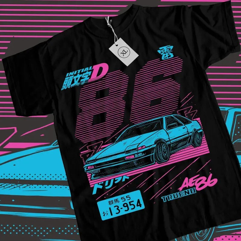 Initial D T-Shirt S-4XL Itsuki Fujiwara Anime Manga Movie Sport Shirt Tee Tshirt S-4XL