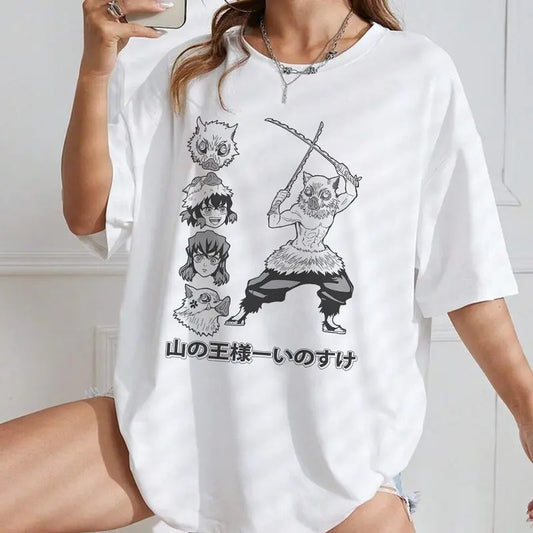 Inosuke manga T-Shirt, Beast Breathing Shirt, Demon Slayer t-shirt, Kimetsu no Yaiba  Anime sweatshirt hoodie, Anime lover t-shirt, Demon Slayers: To The Hashira training