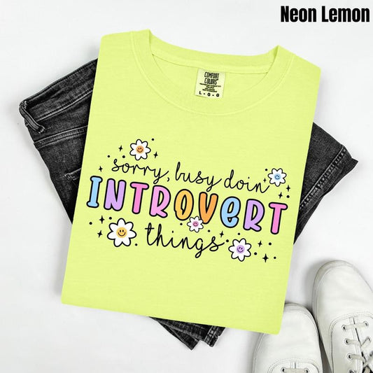 Introvert Things Comfort Colors T-Shirt 'NLB'