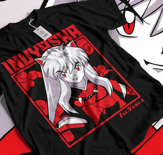 Inuyasha Sesshomaru T-shirt Red Moon Inu Yasha Kawaii Anime Soft Tee , Anime shirt, Japanese Anime, Birthday Gift