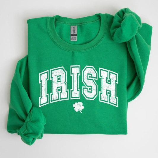 Irish Shamrock Sweatshirt, Retro Collegiate Shirt, St Patrick's Day Shirt, Irish Tee, For Men, For Women