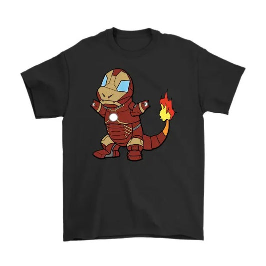 IronMander Vintage Tee, Charmander T-Shirt, Pokemon Tee, Anime Shirt, Animation Graphic Tees, Gym Shirt, Unisex T-Shirt, Gift For Men Women