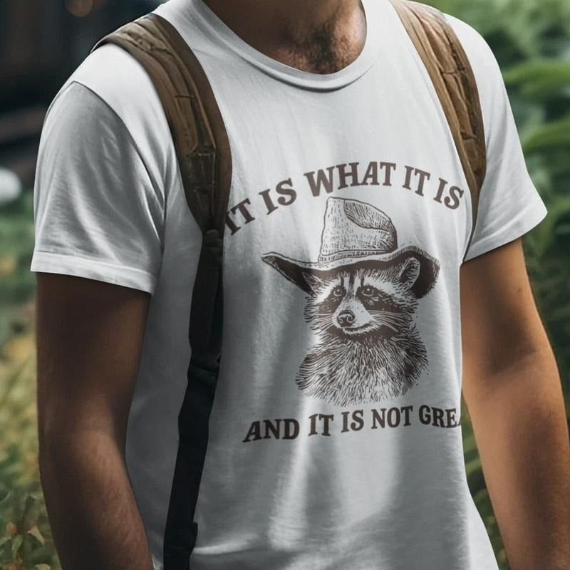 It Is What It Is And It Is Not Great T-Shirt, Mental Health Tee, Funny Shirt Unisex, Meme Shirt, Raccoon Shirt, Gag Tee, Comfort Colors Tee, Tshirt