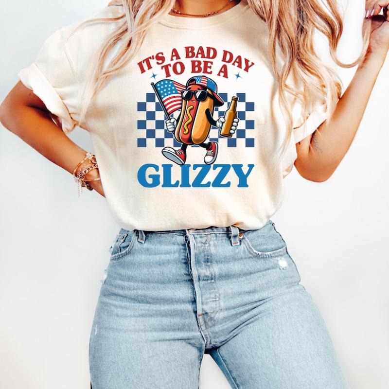 It's A Bad Day To Be A Glizzy Shirt, Makes Me Want A Hot Dog Real Bad Shirt, Independence Day Tee, Funny 4th July Shirt, Hot Dog Lover Shirt