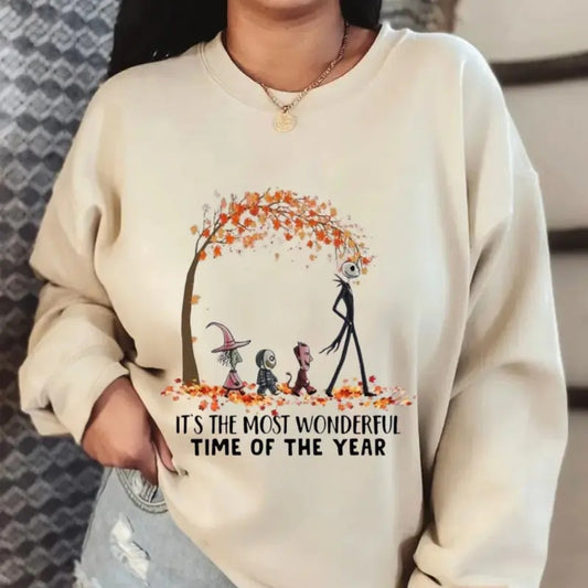 It's The Most Wonderful Time Of The Year Halloween Sweatshirt, Retro Halloween Sweatshirt, Halloween Sweatshirt, Halloween, Wonderful Time Of The Year, Unisex Short Sleeve Tee Shirt, Casual Clothing Womenswear Sweaters