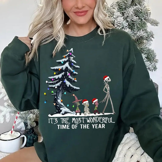 It's the Most Wonderful Time of the Year Christmas Sweatshirt, Nightmare Before Christmas Sweatshirt, Jack Skellington Tee, Vintage Xmas shirt, Xmas 2024 Shirt, Xmas Party 2024, Christmas 2024