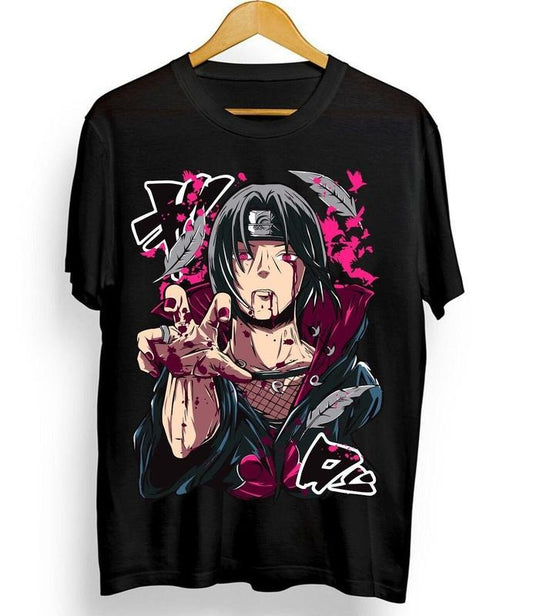 Itachi Uchiha T-Shirt Naruto Shippuden Manga Strip Naruto Anime Shirt All Size Cotton Crew Neck