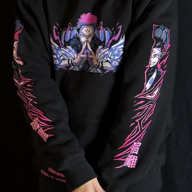 Itadori Sukuna Hoodie - Anime sweatshirt hoodie - Anime lover t-shirt Menswear - Jujutsu Kaisen shirt