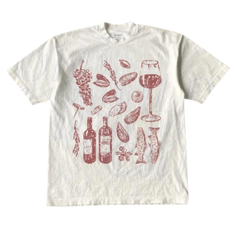 Italian Summer Girl Vintage T Shirt, Retro Italy Women Shirt, Ocean Wine Grapes Tee, Tomate Soft Girl Unisex Adult T Shirt, 2000s Shirt Gift Menswear Top