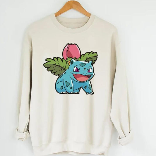 Ivysaur Pokemon Shirt, Bulbasaur Pokemon T-Shirt, Pokemon Ivysaur Sweatshirt, Japanese Anime Hoodie, Ivysaur Shirt Gift