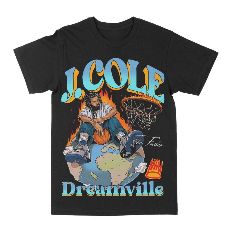 J Cole "Dreamville World" Graphic Tee Shirt, Fans Gift For Men And Women T-Shirt