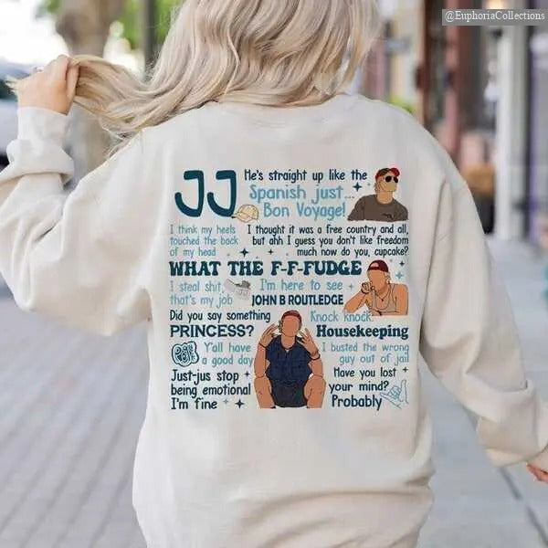 JJ Maybank Vintage Blue Shirt, Homage 90s JJ Maybank Outer Banks Fan Tee, Y2K Movie Character Shirt, Gift for Women and Men , Global Trending Outfits