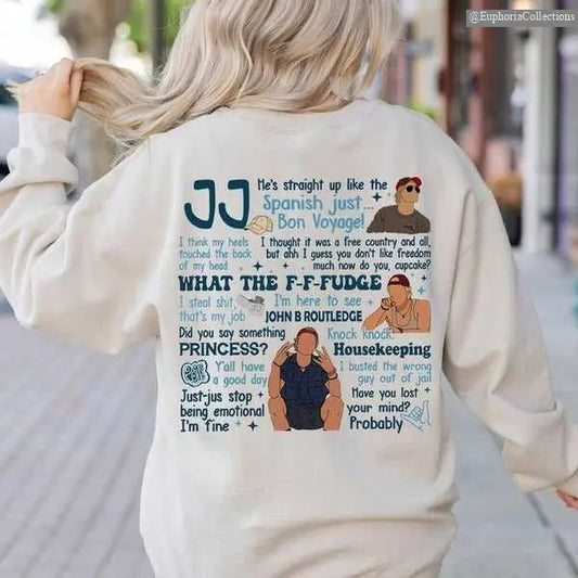 JJ Maybank Vintage Blue Shirt, Homage 90s JJ Maybank Outer Banks Fan Tee, Y2K Movie Character Shirt, Gift for Women and Men , Global Trending Outfits