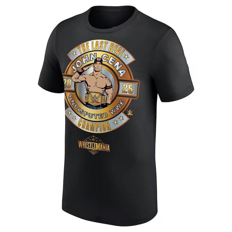 JOHN CENA Undisputed Wrestlemania 2025 Champion Shirt, WrestleMania 41 T-Shirt, WWE Fans Shirt, Wrestling Tee, Unisex Graphic For WWE Fans Clothing, WWE Tee, Menswear Cotton Crewneck Clothes Top Apparel