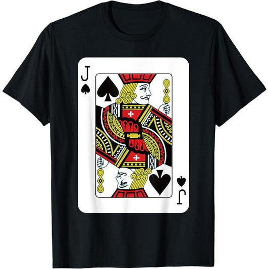 Jack Of The Spades Playing Card Poker T-Shirt made in usa