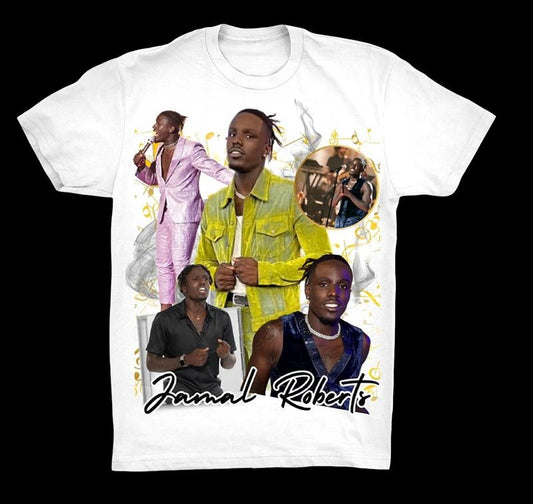 Jamal Roberts American Idol Winner T-Shirt Cool and Casual Urban Look Unique Graphic Tee You Can Customize