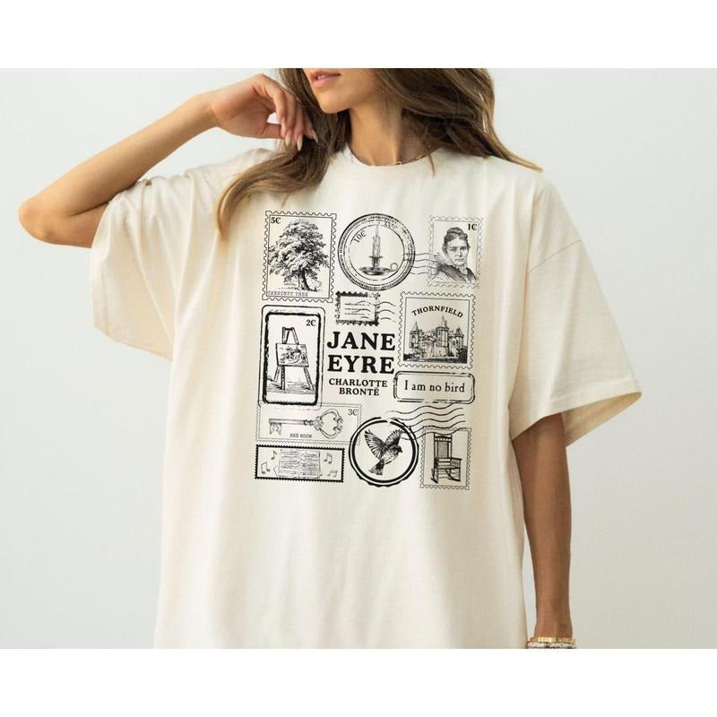 Jane Eyre Book Shirt, Vintage Bookish T-Shirt, Literature TShirt, Book Lover Shirt, Reading Gift For Bookworm, Charlotte Bronte