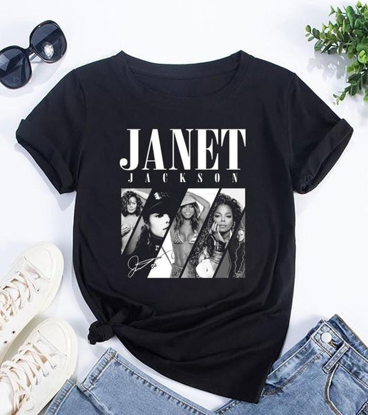 Janet Jackson Shirt Together Again 2024 Tour Shirt Vintage Graphic T-Shirt Merch Concert Unisex T-shirt for Men Women Fans Shortsleeve Menswear Top