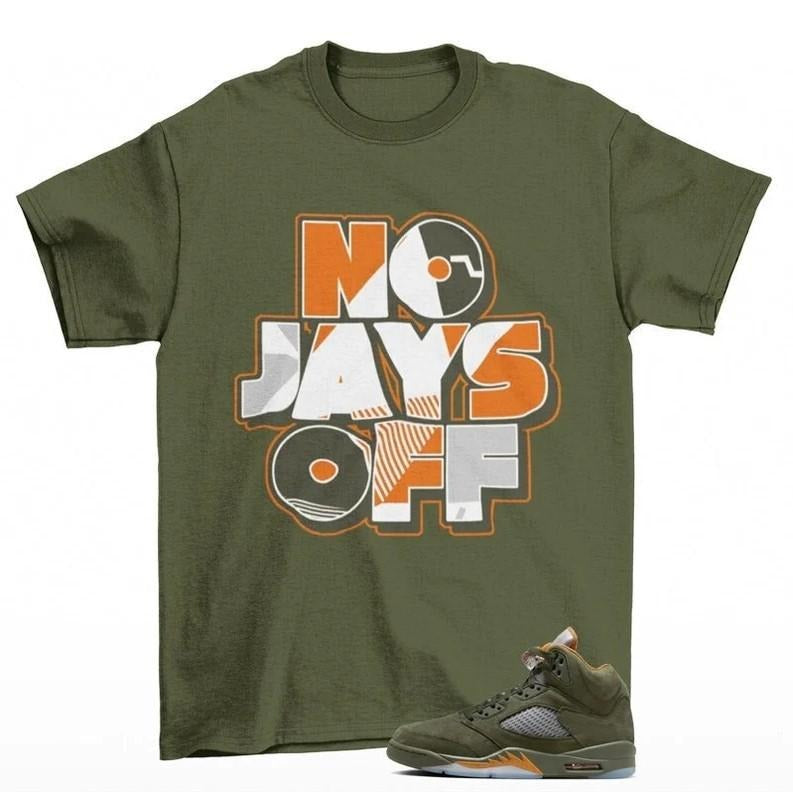 Jay All Day Sneaker Shirt to Match Jordan 5 Retro Olive