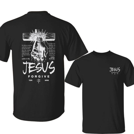 Jesus Forgiven Christian T-Shirt, Vintage Jesus Design, Love Jesu Gift, Father's Day Gift for Men