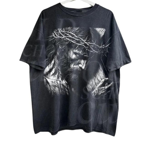 Jesus Holding Cross Vintage 90s Graphic Shirt, Retro Faith Jesus Shirt,  Retro Halftone Graphic Bible Tee, Be The Light, Cotton Tshirt Menswear Top