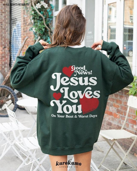Jesus Loves You Christian Mental Health Crewneck Preppy Faith Based Sweatshirt Y2K Christian Clothes Religious Indie Sweater Catholic Gift  T-shirt, sweater and Hoodie