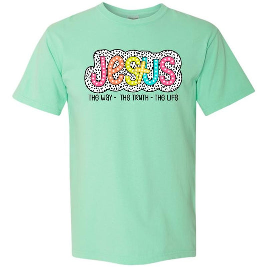 Jesus Neon Spotted Comfort Colors T-Shirt 'NLB'